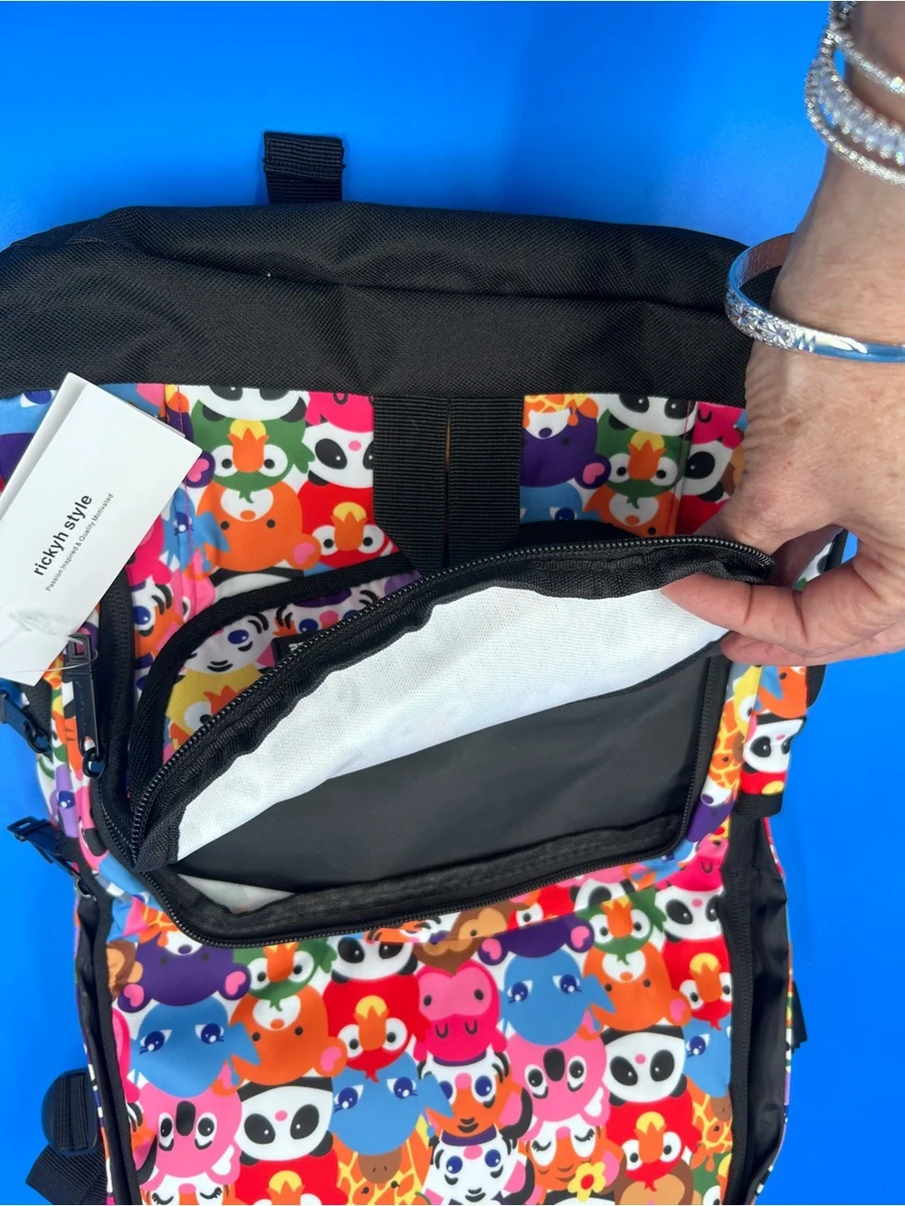 Rickyh Style Kids Colorful Animal Faces Backpack. NWT